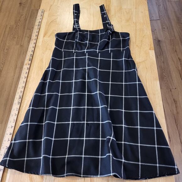 Hot Topic Black Strap Mini Dress Sleeveless Silver Buckle Stretch Small - Picture 1 of 14